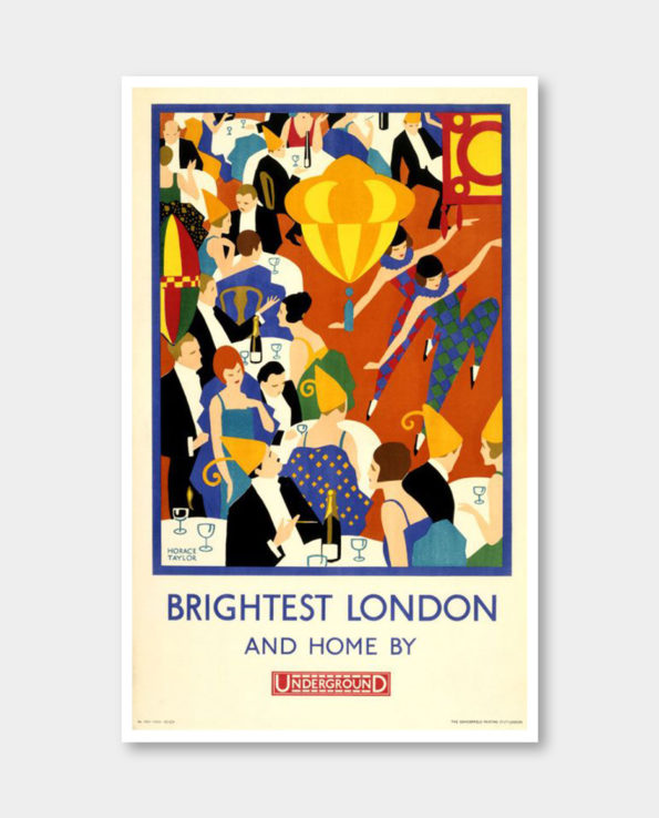 / 언더그라운드 / Brightest London and home by Underground, 1924 빈티지 포스터 (액자포함)