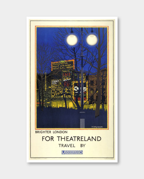 / 언더그라운드 / Brighter London for Theatreland, 1924 빈티지 포스터 (액자포함)