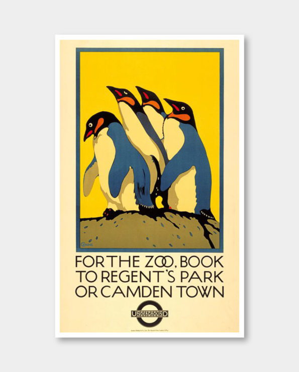 / 언더그라운드 / For the Zoo, book to Regent’s Park, 1921 빈티지 포스터 (액자포함)