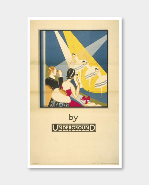 / 언더그라운드 / Theatre by Underground, 1933 빈티지 포스터 (액자포함)